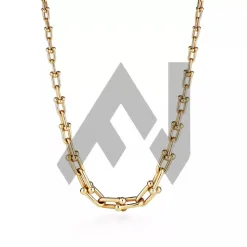 Graduated Link Necklace in Yellow Gold